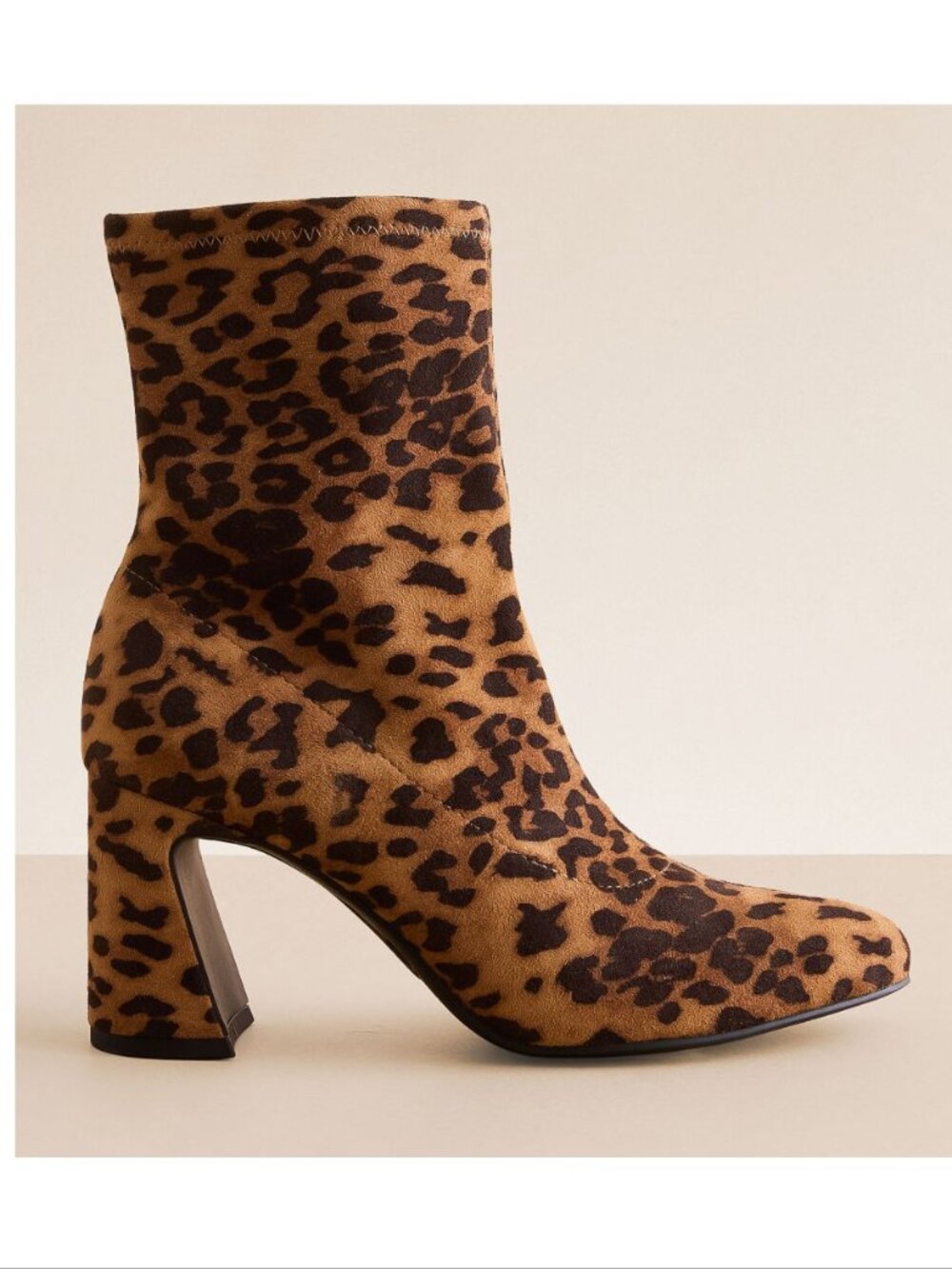 MIA Tabiona Leopard Ankle Boot Heeled Booties Size 8.5 Animal Print NEW